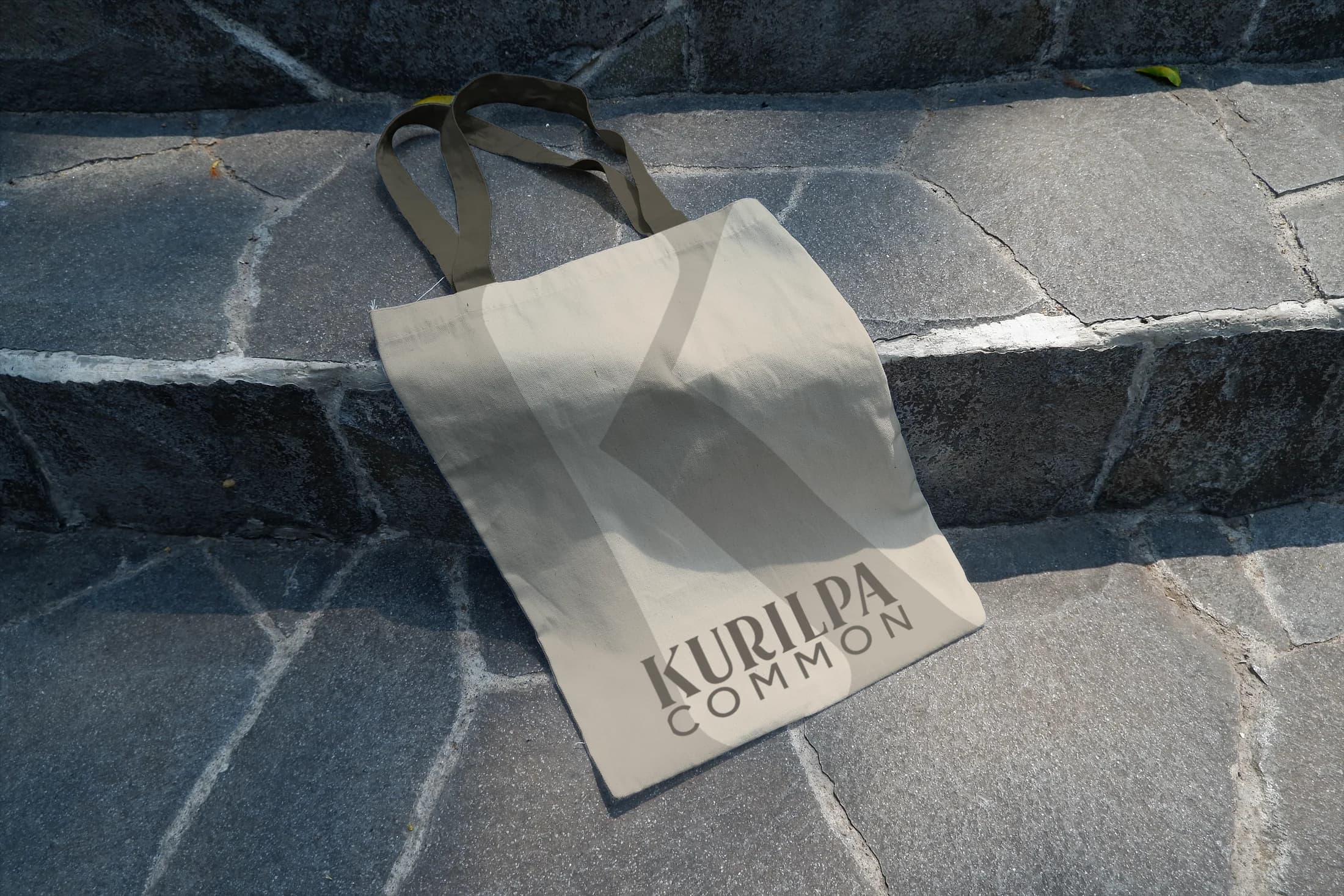 Kurilpa Common identity on a canvas tote bag